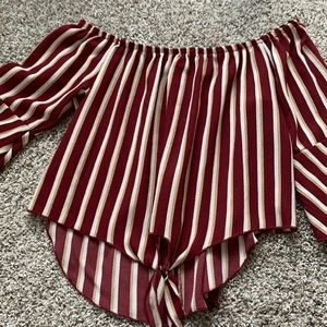 Stripped off the shoulder blouse